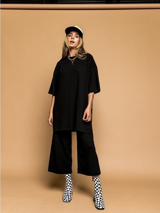 Dressed in LALA Pants - Dressed in LALA ribbed playsuit in black